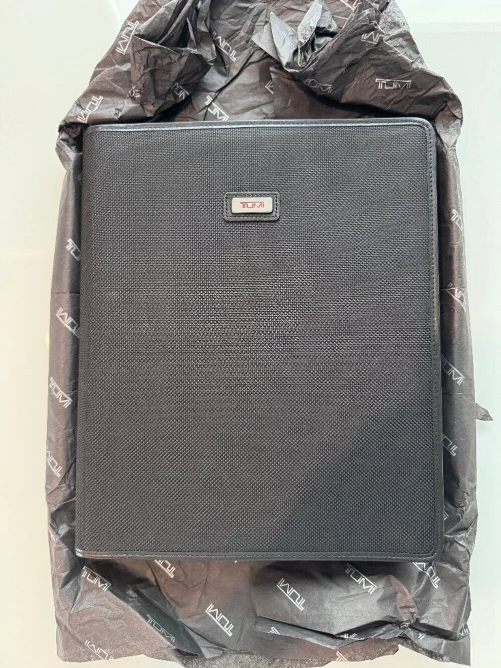 TUMI Alpha Black Ballistic Nylon iPad Air Notepad Portfolio Organizer